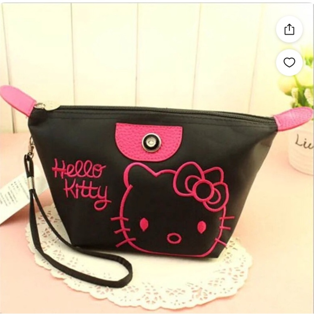 5/$25 Sanrio Black Hello Kitty Cosmetic Bags - brand new